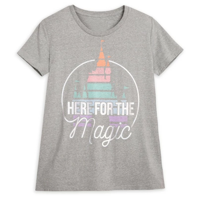 Fantasyland Castle ''Here For The Magic'' T-Shirt For Adults 1 Fantasyland Castle ''Here For The Magic'' T-Shirt For Adults