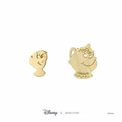 Disney Earrings Mrs Potts And Chip, Gold -OUTLET HALLOWEEN SHOP 348658009961 4
