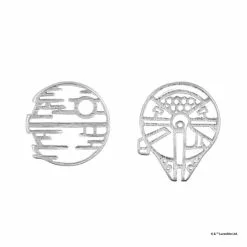 Star Wars™ Earring Death Star™, Silver -OUTLET HALLOWEEN SHOP 348658016174 4