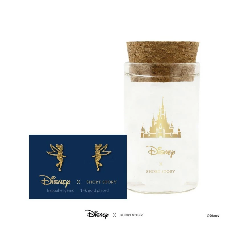 Disney Earrings Tinker Bell, Gold 1 Disney Earrings Tinker Bell, Gold