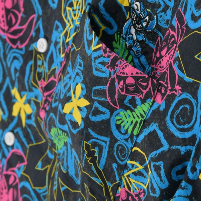 Stitch Neon Summer Shirt For Adults, Lilo & Stitch 3 Stitch Neon Summer Shirt For Adults, Lilo & Stitch - Image 3